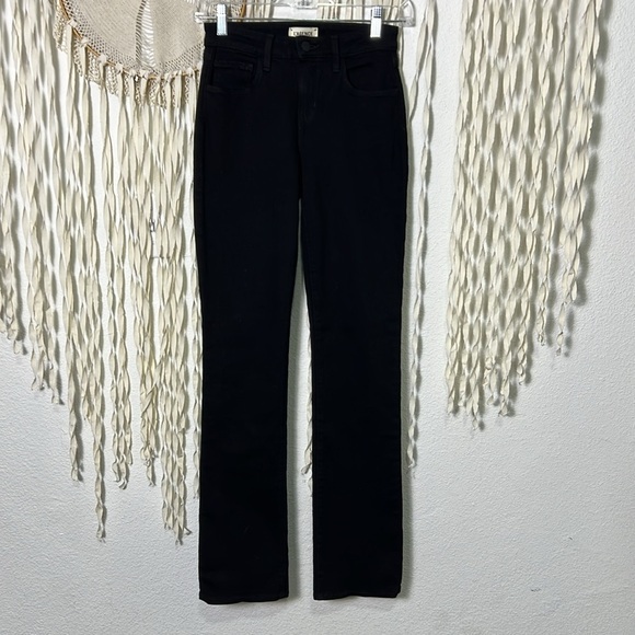 L'Agence Straight Leg Mid Rise Black Jeans size 24 - Picture 3 of 11